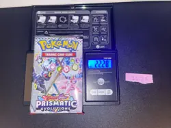 GOD PACKU 22.28g VERY HEAVY Prismatic Evolutions Pokemon Sealed Booster Pack New - Image 1