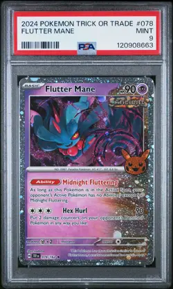 2024 POKEMON TRICK OR TRADE #078 FLUTTER MANE PSA 9 - Image 1