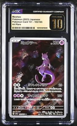 CGC Pristine 10 Mewtwo AR 183/165 Art Rare Japanese 151 SV2a - Image 1