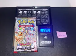 GOD PACKU 22.40g VERY HEAVY Prismatic Evolutions Pokemon Sealed Booster Pack New - Image 1