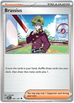 Brassius 187/197 - Pokemon - Obsidian Flames - NM/M - Image 1