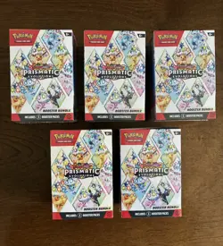 Pokemon TCG Prismatic Evolutions Booster Bundles Lot Of 5 Factory Sealed New - Image 1