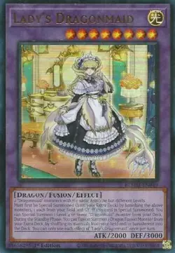 Yugioh! LP Lady's Dragonmaid - BLMM-EN049 - Ultra Rare - 1st Edition Lightly Pla - Image 1