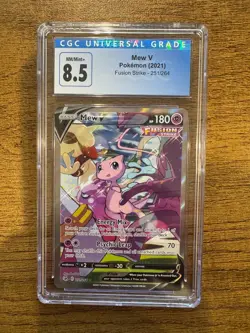 Mew V 2021 Fusion Strike 251/264 Grade 8.5 NM/Mint+ Pokemon Card - Image 1