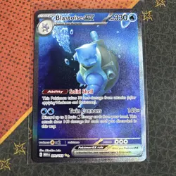 2023 Pokemon TCG Blastoise ex Scarlet & Violet 151 SIR Holo Card - Image 1