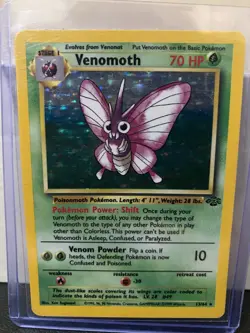 Pokemon Jungle Unlimited Venomoth Holo Rare Card 13/64 WOTC - Image 1