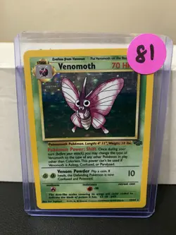 Pokemon Jungle Unlimited Venomoth Holo Rare Card 13/64 WOTC - Image 3