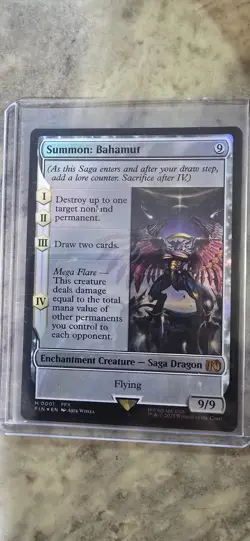 Summon: Bahamut Final Fantasy Foil Enchantment Creature Mythic MTG NM - Image 1