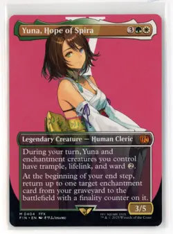 MtG FIN Yuna, Hope of Spira #404 Borderless Non-Foil - Image 1