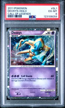 2011 POKEMON CALL OF LEGENDS #SL1 DEOXYS-HOLO PSA 6 - Image 1
