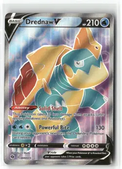 Drednaw V (Full Art), Pokemon Champion's Path Ultra Rare, 69/73 NM - Image 1