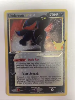 Pokemon TCG Umbreon Gold Star 17/17 Celebrations Classic Collection NM Free Ship - Image 1