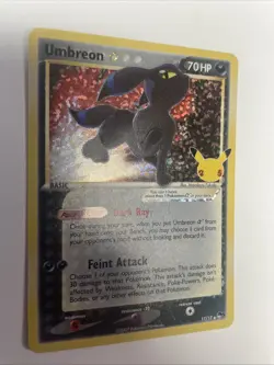 Pokemon TCG Umbreon Gold Star 17/17 Celebrations Classic Collection NM Free Ship - Image 2