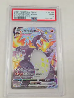 2021 Pokemon Sword & Shield - Shining Fates Charizard VMAX PSA 9 #SV107/SV122 - Image 1
