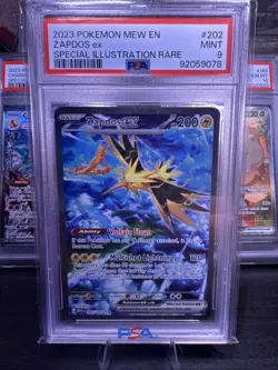 2023 Zapdos Ex Special Illustration Rare PSA 9 Scarlet Violet #202 Pokemon - Image 1