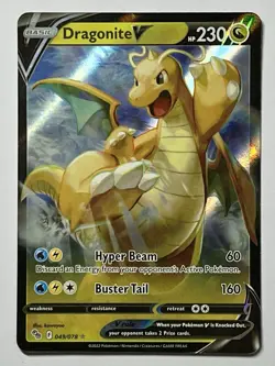 Dragonite V 049/078 (NM) Ultra Rare Sword & Shield: Pokemon Go 2022 - Image 1