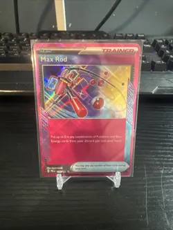 Pokemon TCG Max Rod 116/131 Ace Spec Prismatic Evolutions Holo Rare NM - Image 1