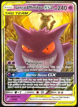 Gengar & Mimikyu GX 2019 Pokemon Sun & Moon Team Up #53 Tag Team NM Pack Fresh - Image 1