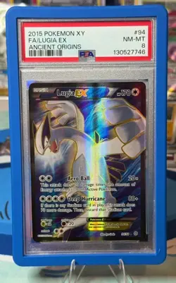 Pokemon Lugia EX XY Ancient Origins Full Art #94 PSA 8 - Image 1