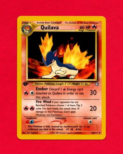 1999 Pokemon Quilava 46/111 First Edition Neo Genesis Set Uncommon Card - Image 1