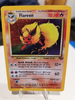Pokemon TCG Flareon Jungle Holo Rare Card 3/64 - Image 1
