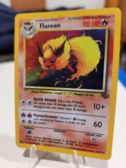 Pokemon TCG Flareon Jungle Holo Rare Card 3/64 - Image 2