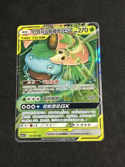 Pokemon S-Chinese Card csm2.5C Venusaur & Snivy GX 001/061 RR - Image 1