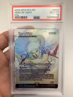 POP 25! PSA 10 - Hero of Light Card #0001 Magic Final Fantasy - Image 1