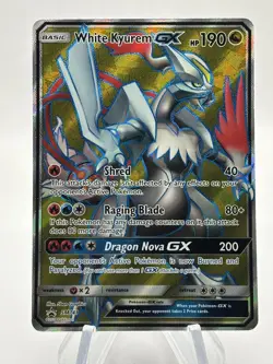 Pokemon White Kyurem GX SM141 Full Art Black Star Promo Card - Image 1