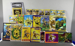 Pokemon Lot of 21 Cards + Stickers All Electabuzz Black Star Movie Promo Slab - Image 1