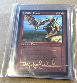 Nalathni Dragon Promo Artist Signed Michael Whelan MTG Magic The Gathering - Image 1