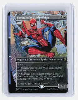 Spectacular Spider-Man (Borderless) MTG Spider-Man #14 Rare Misprint Error Foil - Image 1