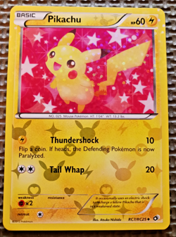 2013 Pokemon Legendary Treasures #RC7 Pikachu Radiant Collection MP-LP - Image 1