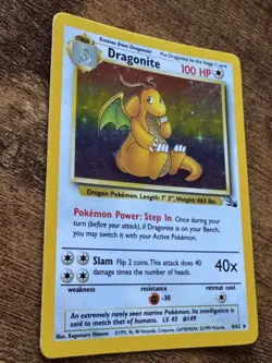 Pokemon Dragonite 4/62 Fossil Holo Rare Unlimited LP/MP Condition - Image 3
