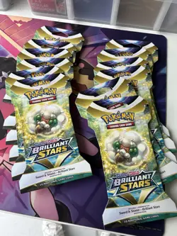 POKEMON TCG BRILLIANT STARS 1 X EMPTY Random BOOSTER PACK Good Condition - Image 3