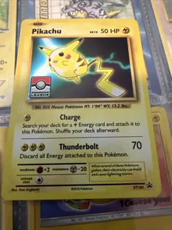 Lightly Played, English Pokemon Holo Pikachu - XY202 - Holo - XY Promo XY - Blac - Image 1