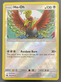 Ho-Oh 160/214 Reverse Holo Rare Lost Thunder | MP | Pokemon Trading Card TCG - Image 1
