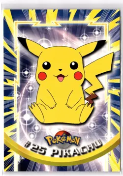 1999 Topps Tv Series Pikachu #25 Topps Blue Label Edition Non Holo Pokemon Card - Image 1