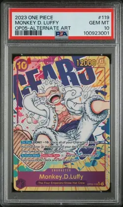 One Piece Card Game Monkey D. Luffy [Alternate Art] OP05-119 PSA 10 GEM MINT - Image 1