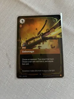 2025 League of Legends Riftbound TCG Sabotage Rare Card 156/298 - Image 1