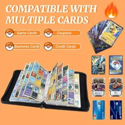 Card Binder for Pokemon Cards Holder Fits 900 Cards w/ 50 Removable Sleeves TCG - Image 5