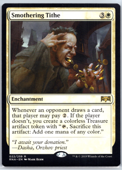 MTG Smothering Tithe #22 Ravnica Allegiance Regular Rare Magic Card TCG CCG NM - Image 1