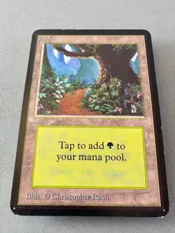 Forest (B) Limited Edition Alpha MTG-MP/LP-Vintage Magic the Gathering - Image 3