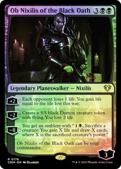 Ob Nixilis of the Black Oath FOIL - 0176 - Rare - Commander Masters CMM MTG - Image 1