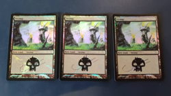 MTG SWAMP x3 MIRRODIN JOHN AVON SIGNED (price for 3) - Image 1