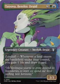 Tatyova, Benthic Druid (Borderless) U Commander Masters 687 LP-MP - Image 1