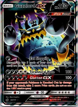 Guzzlord GX - 63/111 - Ultra Rare English MTG Sun & Moon Crimson Invasion NM - Image 1