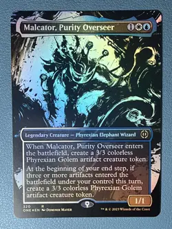MTG Malcator, Purity Overseer (Showcase) Foil Phyrexia ONE NM - Image 1