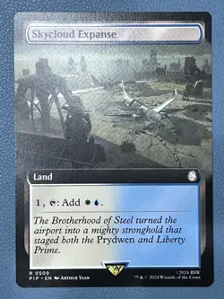 Skycloud Expanse (Extended Art) Fallout MTG PIP - Image 1
