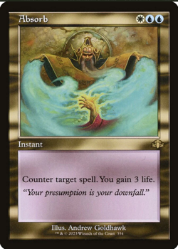 Absorb Retro Frame Dominaria Remastered MTG Rare - Image 1
